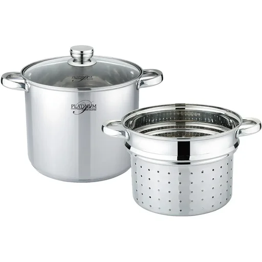 "Platinum Kochtopf mit Nudelkocher - Edelstahl - 24cm image"