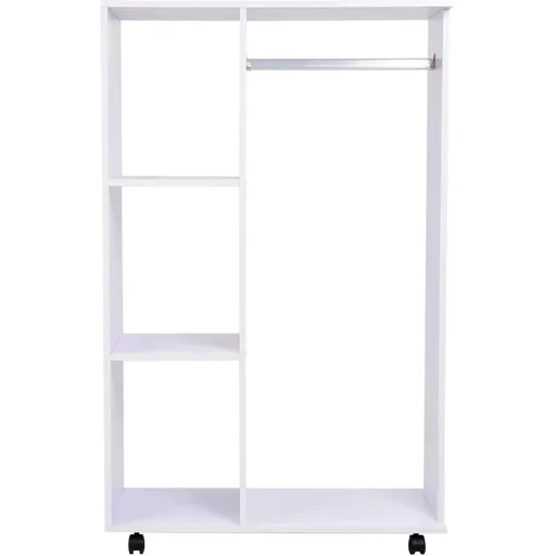 "Mobiler Kleiderschrank Garderobenschrank weiß image"