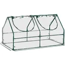 Gewächshaus mit Fenster PVC Treibhaus Tomatenhaus Frühbeet 120x60x60cm transparent