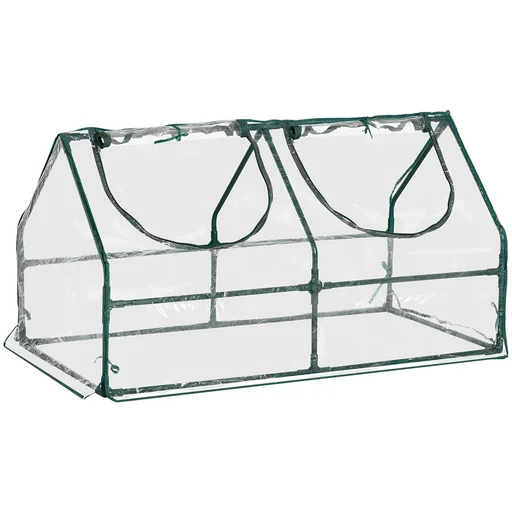 "Gewächshaus mit Fenster PVC Treibhaus Tomatenhaus Frühbeet 120x60x60cm transparent image"