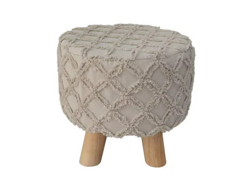 "Sitzhocker mit Stoffbezug aus Fellimmitat image"