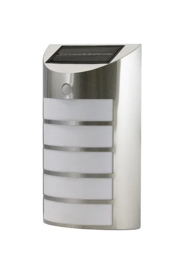 "LED Solar Wandlicht aus Edelstahl mit Bewegungsmelder image"