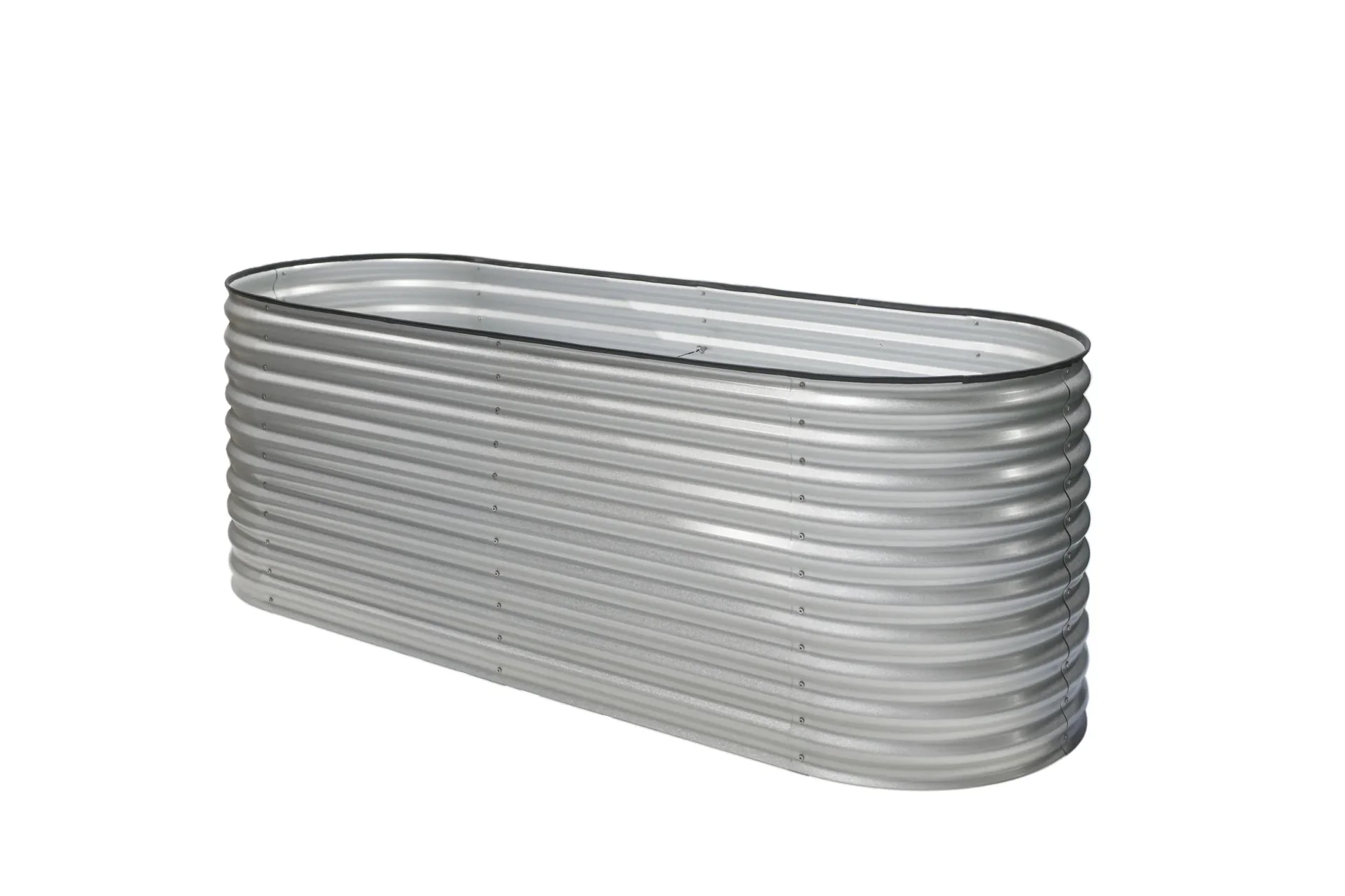 "Westmann Hochbeet Grow Faster, 240×80×82 cm, Silber – Metall aus verzinktem Wellblech image"