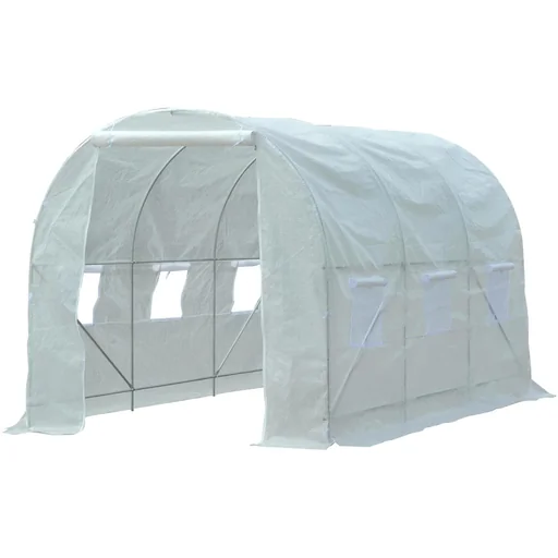 "Foliengewächshaus 3,5x2x2m 6 Seitenfenster weiß image"