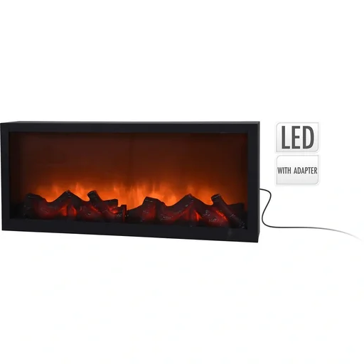 "Luxuriöser Kamin mit LED - Realistischer Flammeneffekt - 57 x 25 cm image"