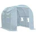 Foliengewächshaus 2,5x2x2m 4 Seitenfenster weiß
