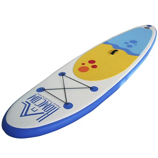 "Aufblasbares Surfbrett mit Paddel weiß/blau image"