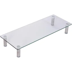 Monitorständer Bildschirmständer Monitorhalter höhenverstellbar Glas Metall 56 x