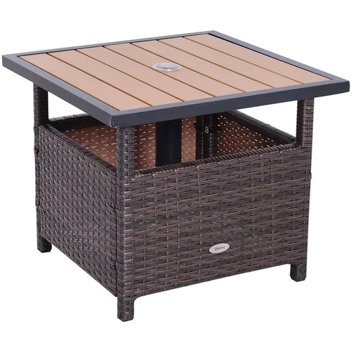 "Polyrattan Gartentisch braun image"