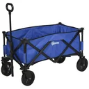 Bollerwagen, Faltbarer Handwagen, 360° Gartenwagen, Transportwagen, Strandwagen, Stahlrahmen, Oxford, 107 x 51 x 91,5 cm