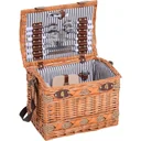 Picknickkorb für 4 Personen Picknickkoffer Picknickset Weidenkorb mit Käsebrett Utensilien Glas