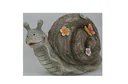 Schnecke mit Schmetterling aus Polyresin