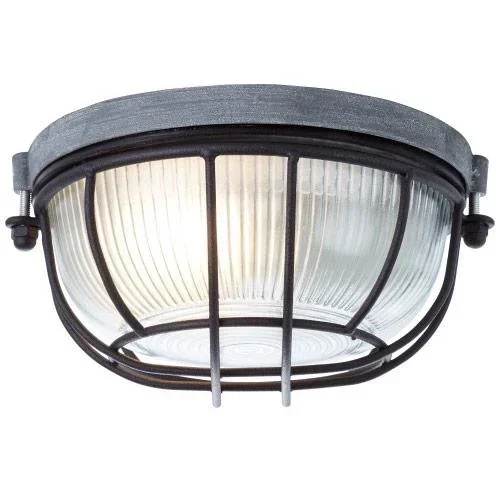 "Deckenleuchte Lauren industriell Holzschwarz 40W Ø 18 cm image"