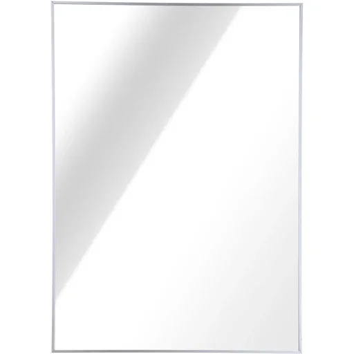 "kleankin® Wandspiegel Badspiegel Spiegel Flurspiegel Aluminiumrahmen Silber 50 x 70 cm image"