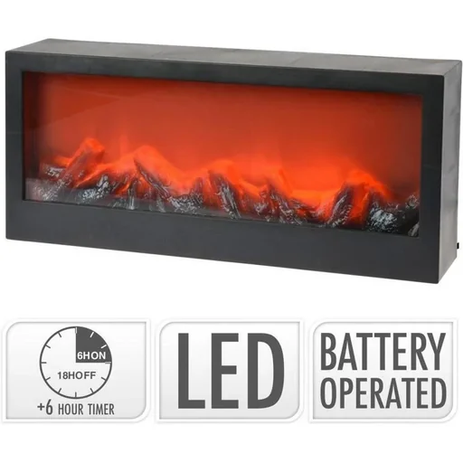 "Klassischer Kamin mit LED - Timer inklusive - 45 x 20 cm image"