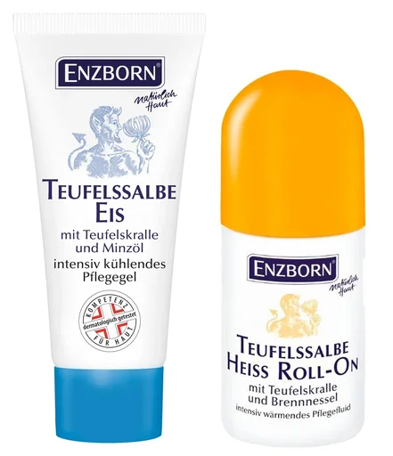 "Set Teufelssalbe Heiss, Roll-on, 50 ml + Probe Teufelssalbe Eis, 10 ml image"