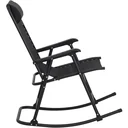Schaukelstuhl Schaukelliege Gartenliege Schwungliege 1 x Kopfkissen klappbar Schwarz bis 120 kg 90 x 64 x 110 cm