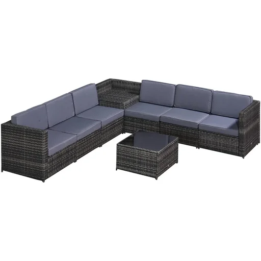 "Polyrattan Lounge Set 8-teilig inkl. Kissen image"