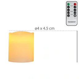 12 LED-Wachskerzen weiß mit Batterie