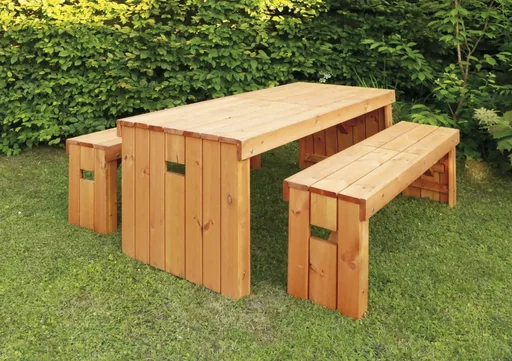 "Holz-Garnitur Rotterdam honigbraun image"