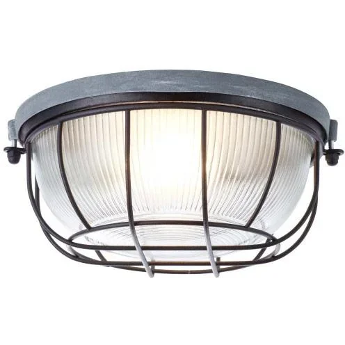 "Deckenleuchte Lauren industriell Holzschwarz 40W Ø 25 cm image"