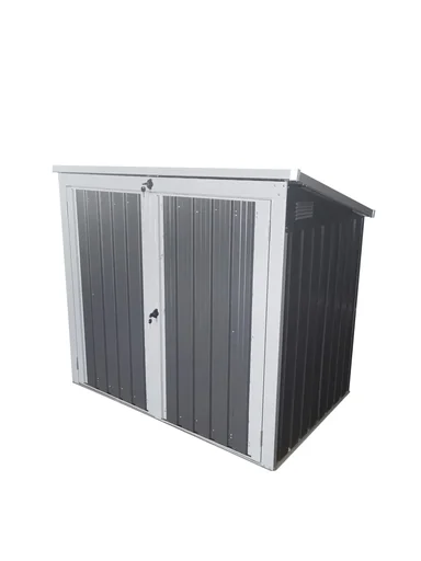 "Metall Mülltonnenbox 2-fach anthrazit/lichtgrau, 101x158x134 cm image"