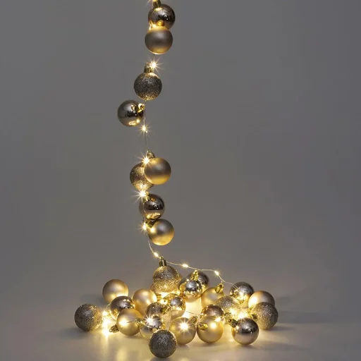 "Weihnachtsbeleuchtung Kugeln 40-LED - Champagner - 2m image"