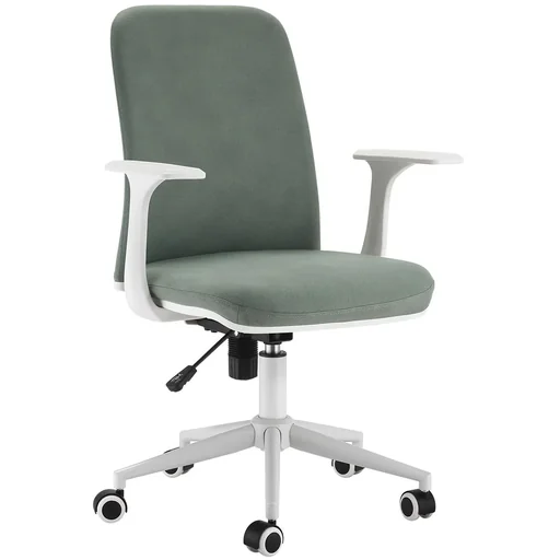 "Bürostuhl mit Wippenfunktion Home-Office-Stuhl höhenverstellbarer Schreibtischstuhl ergonomisch 360°-Drehräder Schaumsto image"