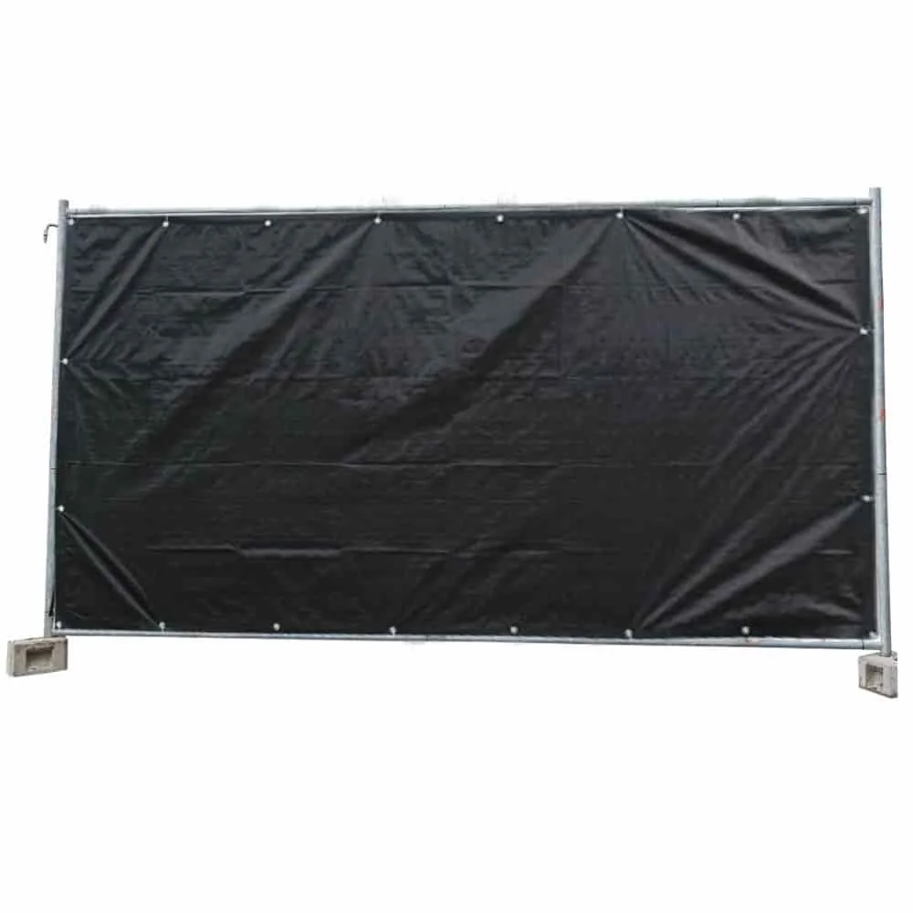 Schwarze Bauzaunplane 1,76 x 3,41 m
