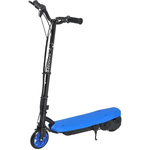 "E-Scooter Tretroller Kinderroller Kinder Roller Metall Blau image"