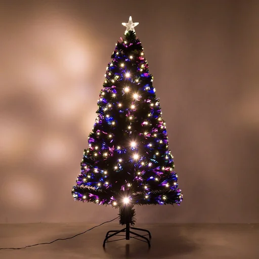 "Weihnachtsbaum 150 cm Tannenbaum LED Lichtfaser image"