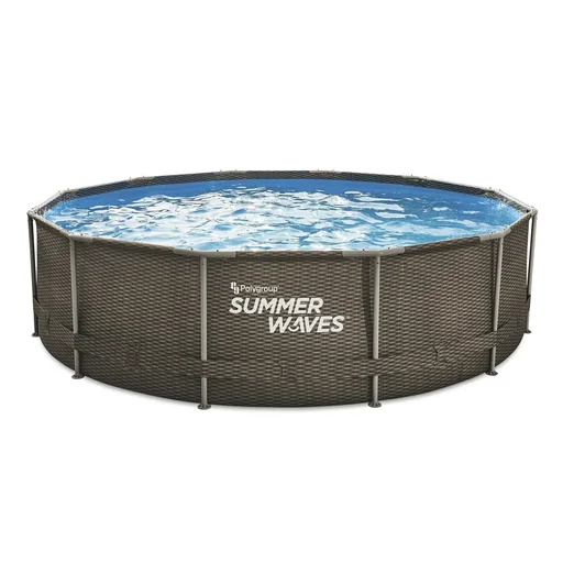 "Active Frame Pool Ø366 x 91 cm rattan braun image"