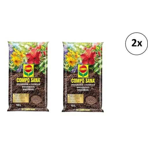 "Sana 2 Stück 10L Blumenerde - Universal - 100 Tage Betrieb image"