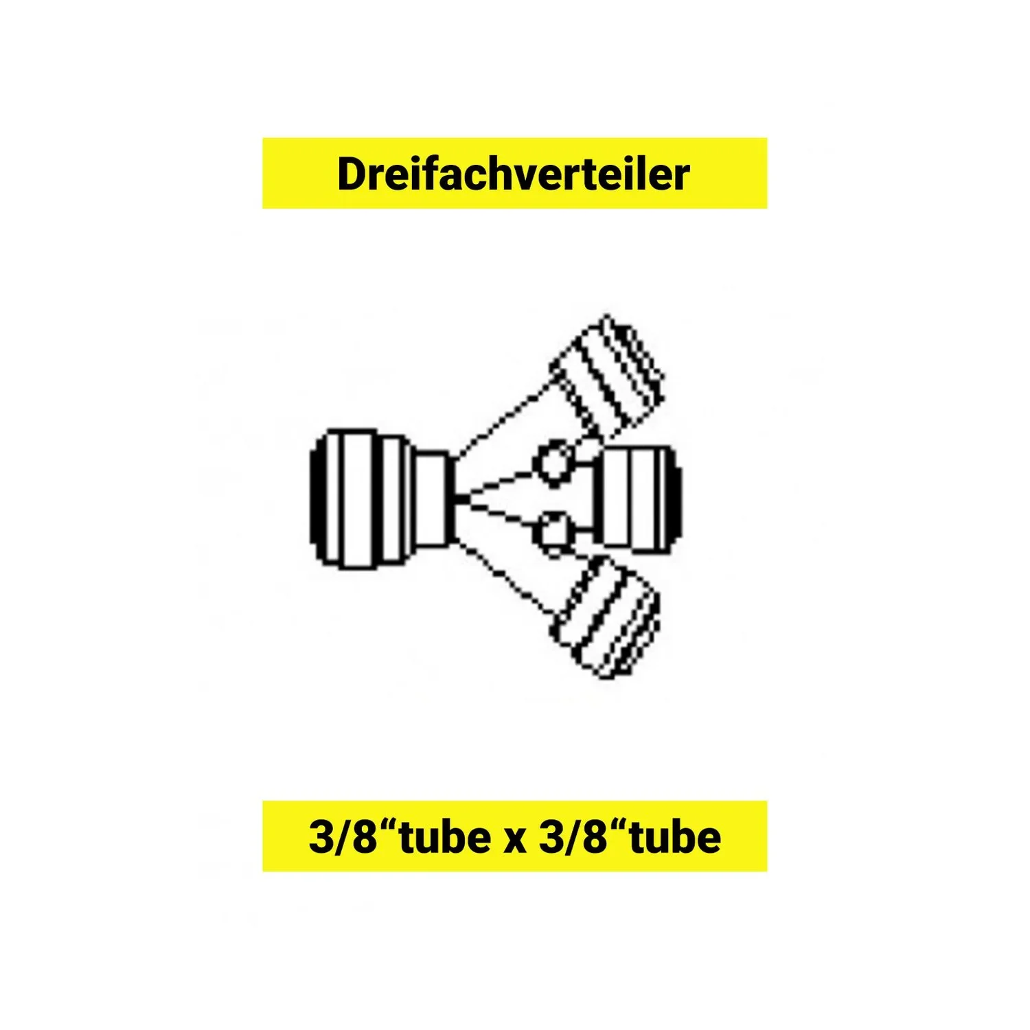 "Dreifachverteiler für Schlauch 3/8" image"