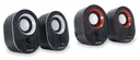 Stereo 2.0 Lautsprecher für Notebook/PC in schwarz/weiß