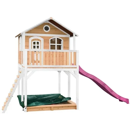 "Andy Spielhaus Braun/Weiß - Lila Rutsche image"