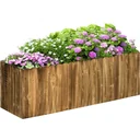 Hochbeet Pflanzkasten Kräuterbeet Pflanzbeet Gemüse Blumenbeet Blumenkasten Tannenholz 120 x 40 x 40 cm