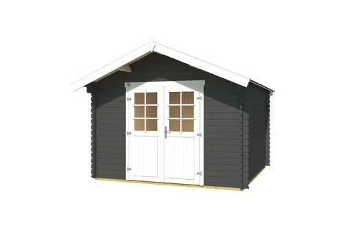 "Gartenhaus 209 Gr.3, 333 x 360 x 261 cm graphitgrau mit Doppeltür image"