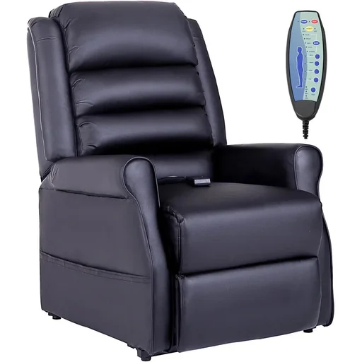 "Massagesessel Aufstehsessel für Senior Elektrischer Relaxsessel Fernsehsessel mit Wärmefunktion Liegefunktion Aufstehhil image"
