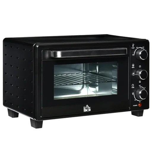 "Minibackofen 21L mit 1 Drahtgestell und 1 Backblech 3 Kochmodi einstellbare Temperatur Ofen 1400W Metall Edelstahl image"