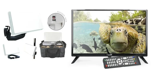"Traveller Kit II TV Camping Set inkl. 19 Zoll LED-TV, SAT Flachantenne image"