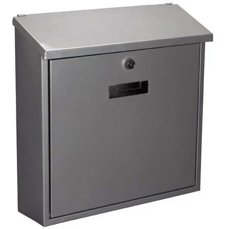 "NL Briefkasten Monaco Silber - 368x100x365 mm image"
