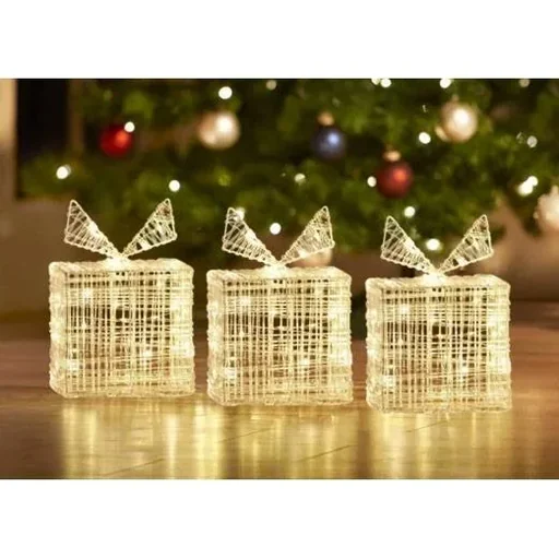 "3 beleuchtete Geschenkboxen von 20 cm Höhe - 40 LED image"
