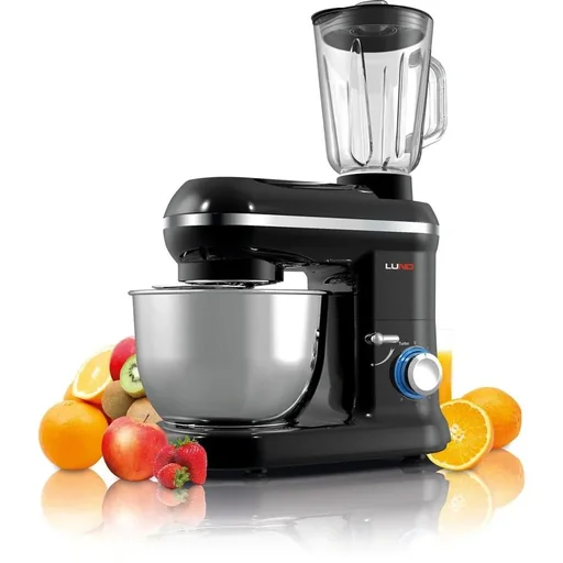"NL Küchenmaschine Mixer und Pürierstab - 1000W - Edelstahlschüssel mit 4,5 L image"