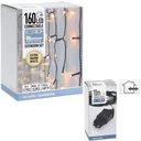 Weihnachtsbeleuchtung - Verkettbar - 160 LED - 3 Meter - Warmweiß + INCL. Adapter mit 10 Meter Kabellänge