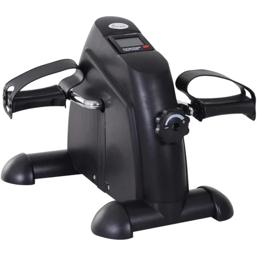 "Heimtrainer Mini Bike Pedaltrainer Trainingsrad Fahrradgerät mit LCD-Display Metall Schwarz 39 x 40 x 31 cm image"