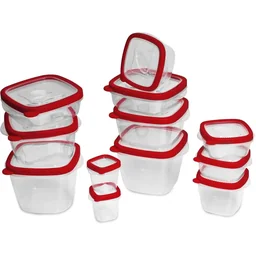Edco Lebensmittel-Aufbewahrungsboxen 24 Stk. Rot BPA-frei