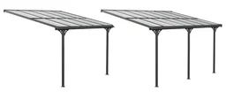 Aluminium Terrassendach schwarz 300 x 313cm