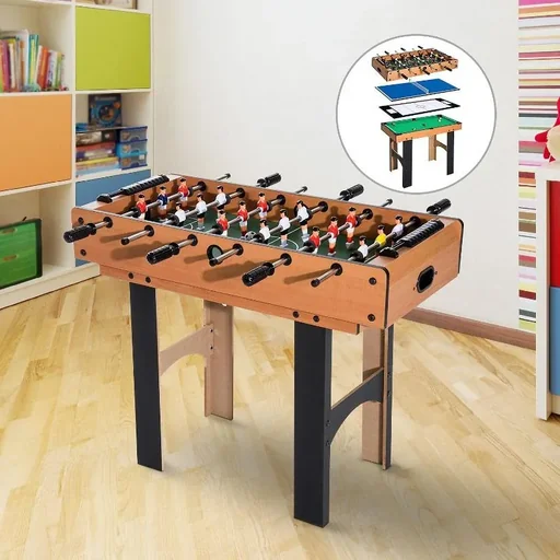 "4 in 1 Multi Spieltisch Tischkicker Tischfussball Kicker Hockey Billard image"