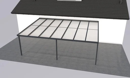 "Terrassendach Premium, anthrazit, 7120 x 5060 mm - Klima blue image"